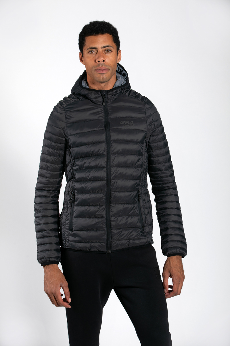 Download Puffy Hooded Jacket for Men (Charcoal) - GSA Sport