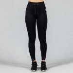 GSA Women Athletic Ribbed Leggings with Drawstring