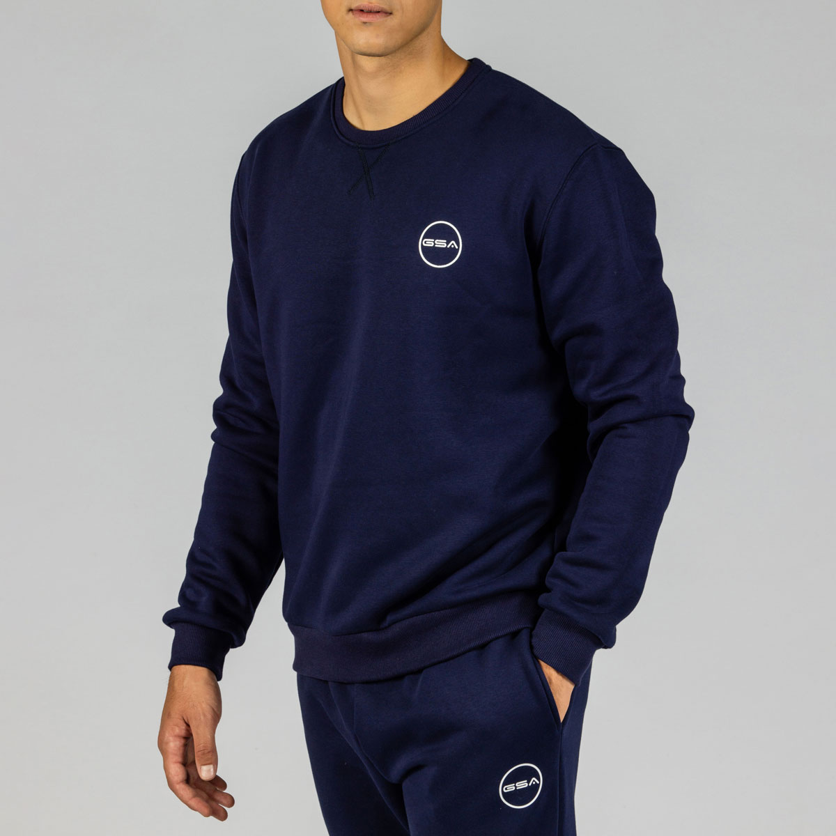 171355-INK-2 GSA Supercotton Men's Crew Sweatshirt Fleece - Image 1