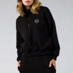 GSA Women's Supercotton Half Zip Crop Hoodie Fleece