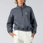GSA Women's Supercotton Half Zip Crop Hoodie Fleece