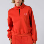 GSA Women's Supercotton Half Zip Crop Hoodie Fleece
