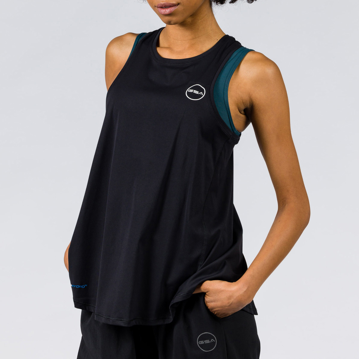 GSA Γυναικεία Αμάνικη Μπλούζα με Ανοιχτή Πλάτη Μαύρο 248582